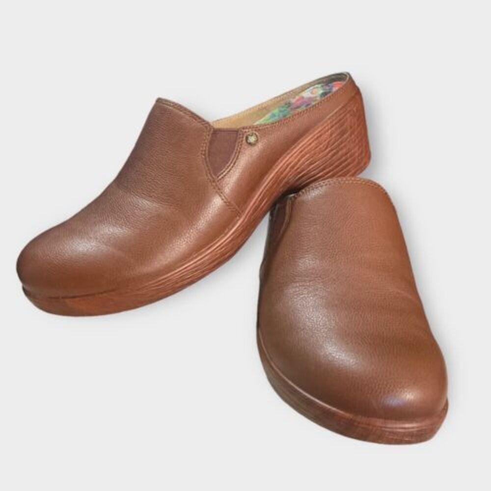Alegria Sereniti Leather Clogs Womens 9-9.5 / EU 40 Worn Once Neutral Minimalist